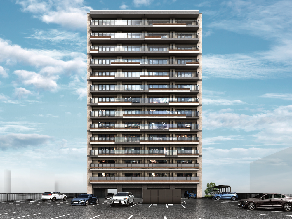 レーベン盛岡紺屋町 奥行きと広がりを確保したリバーフロントレジデンス。敷地内平置駐車場率100%超、月額使用料500円～