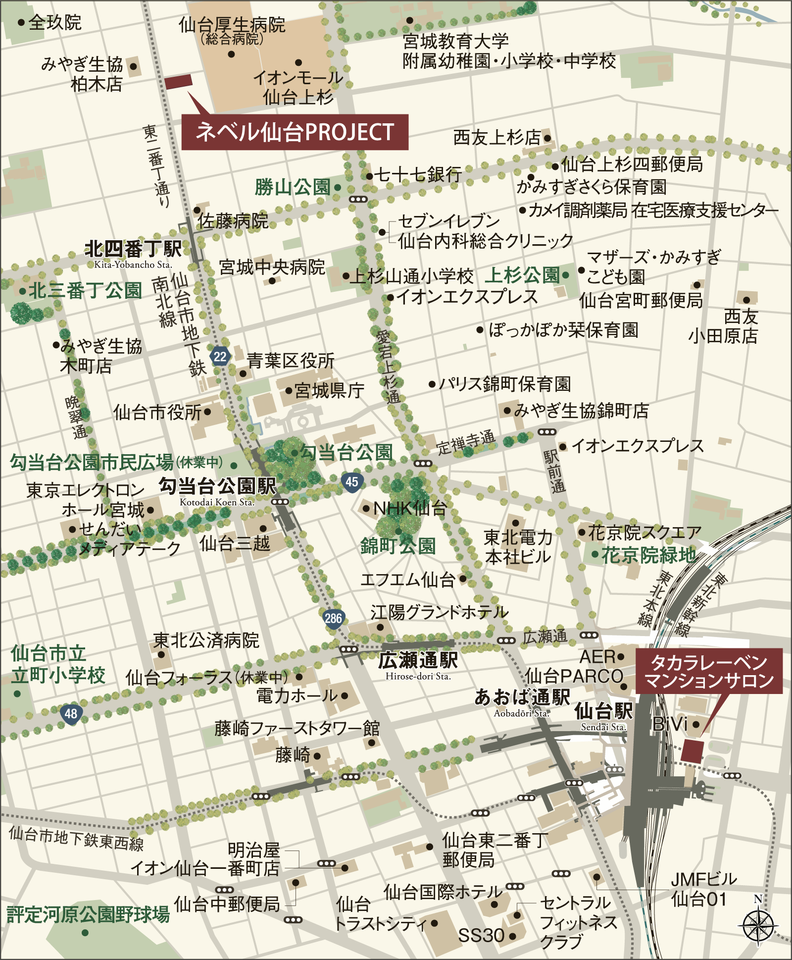 ネベル仙台PROJECT：案内図