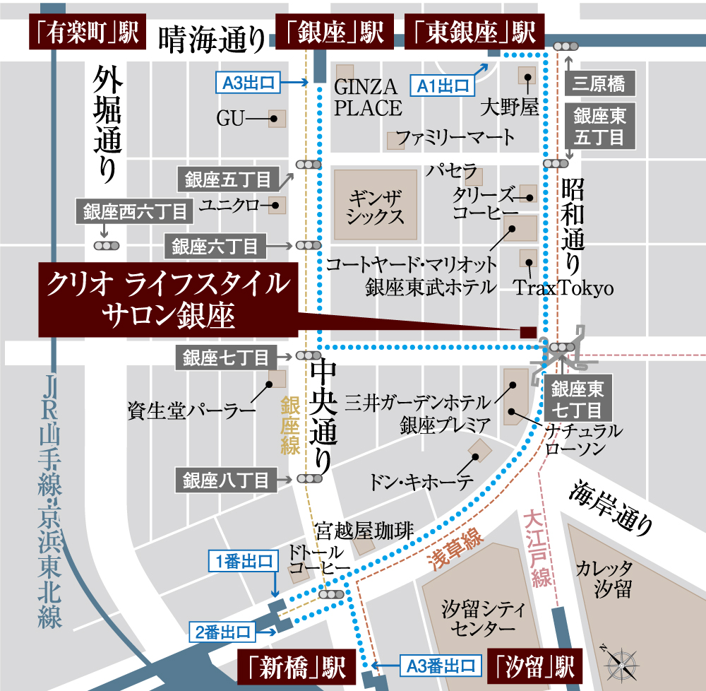 クリオ桜新町ザ・クラシック：モデルルーム地図