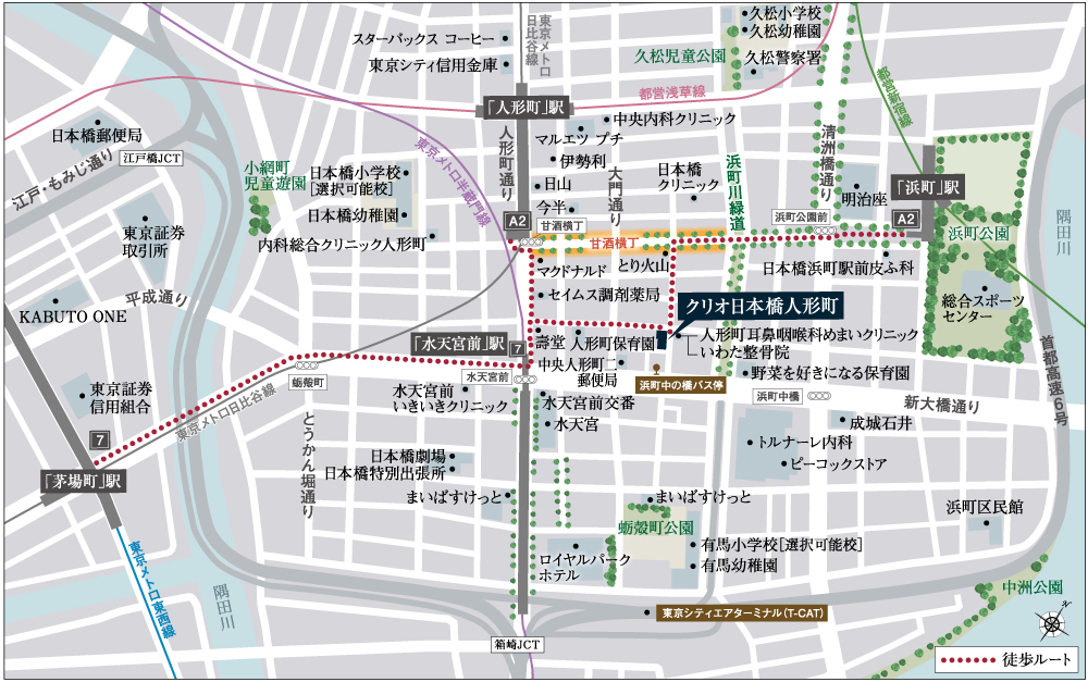 クリオ日本橋人形町：案内図