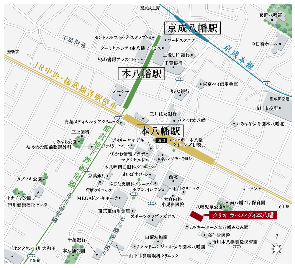 クリオ ラベルヴィ本八幡：案内図