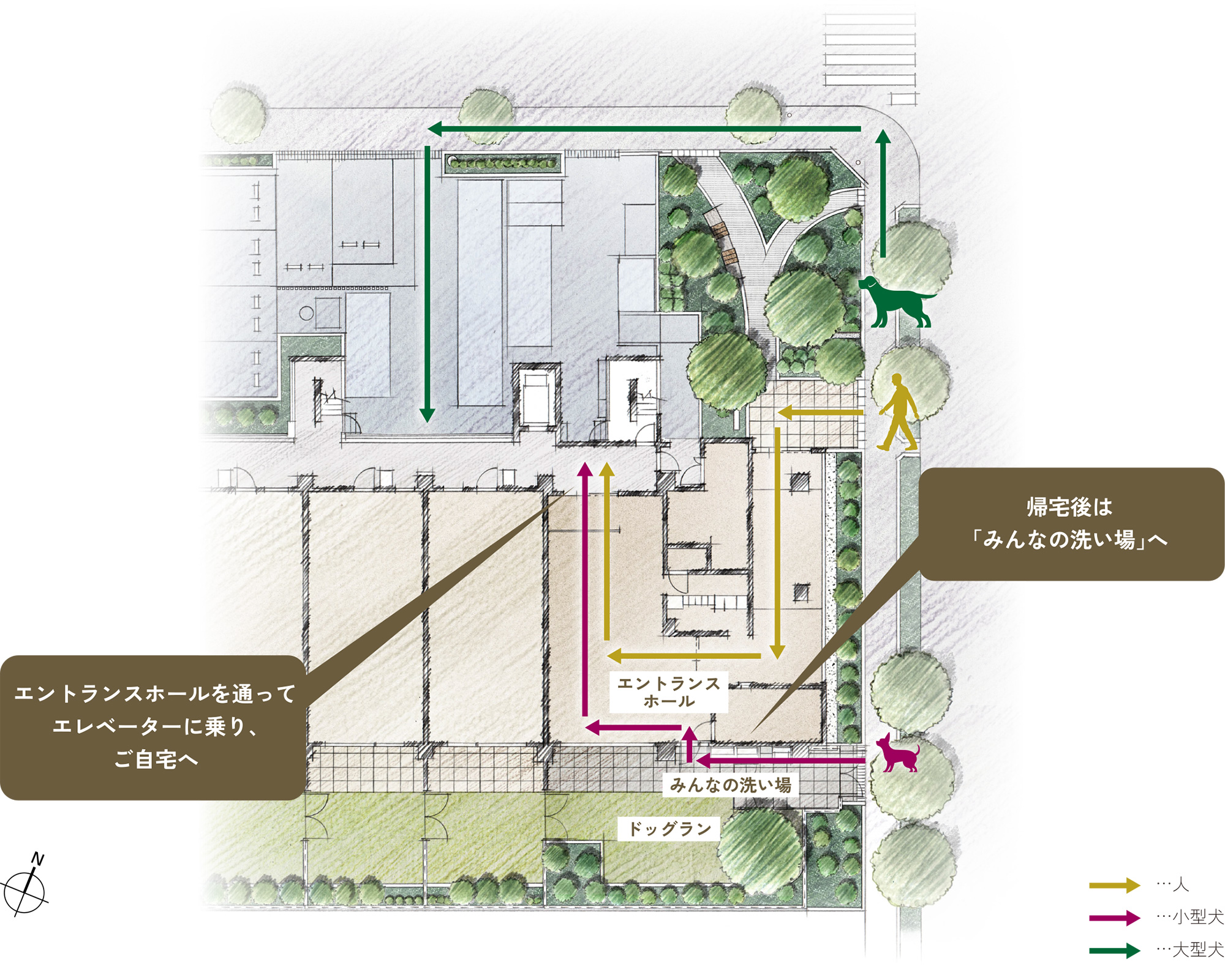 リビオ篠崎 ペットにも、ストレスフリーな動線を。