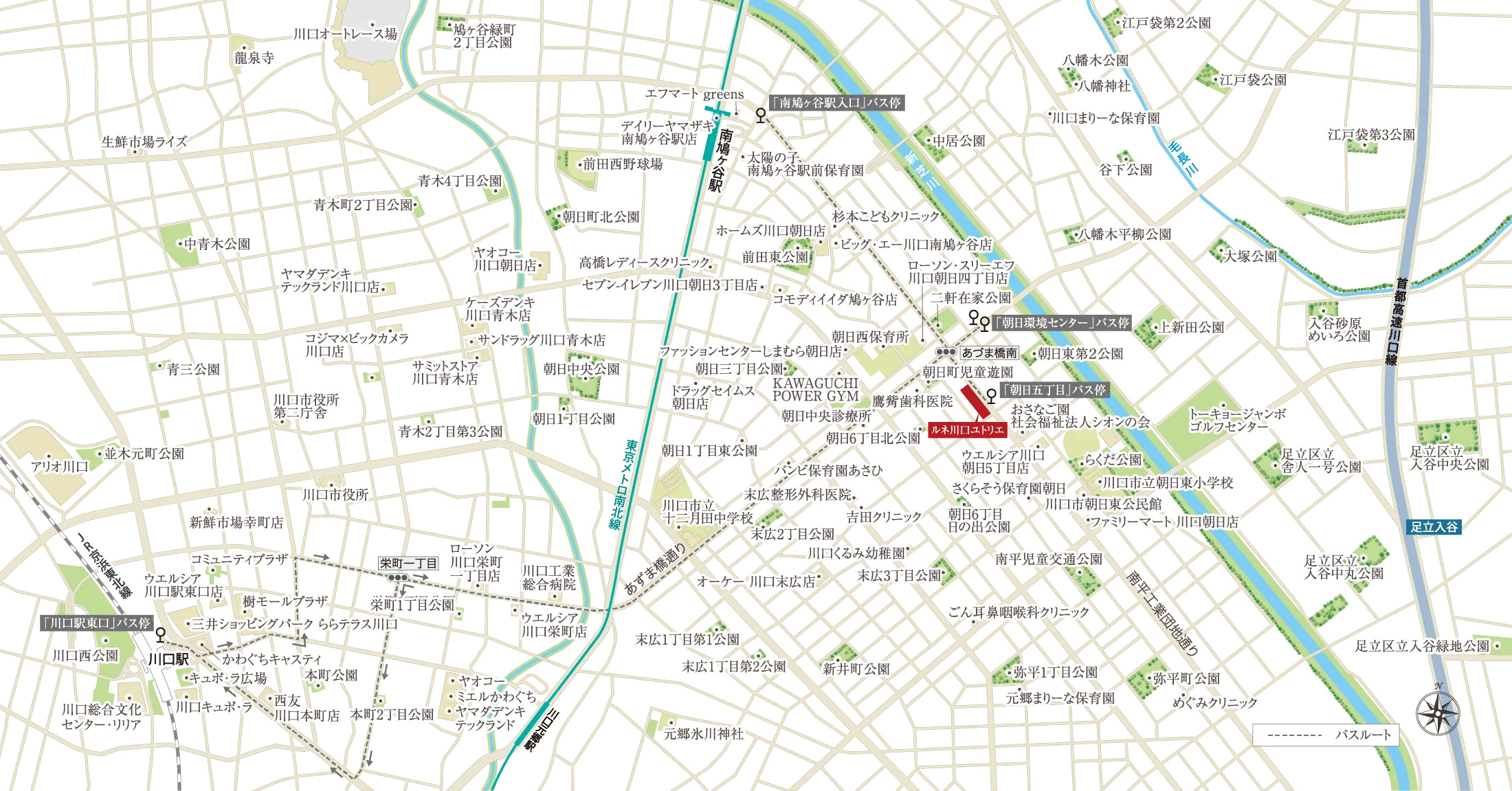 ルネ川口ユトリエ：案内図