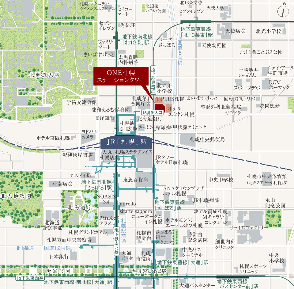 ONE札幌ステーションタワー：案内図