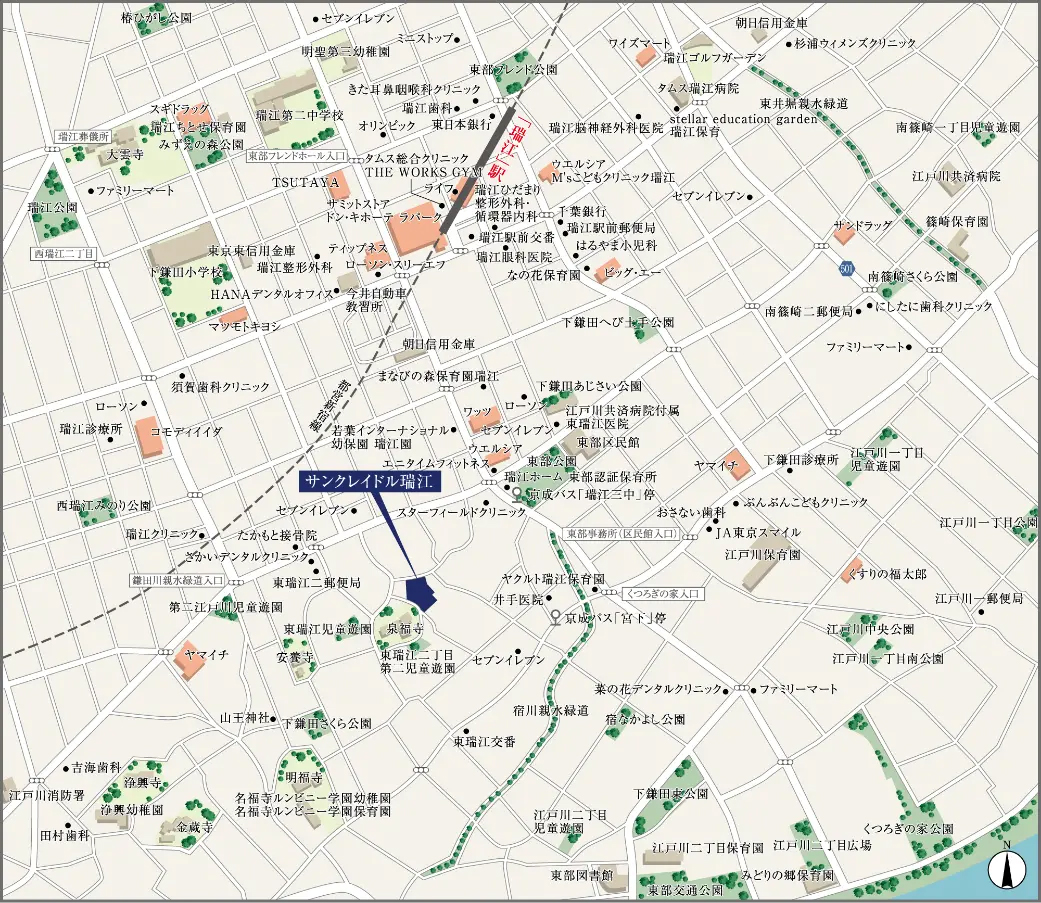 サンクレイドル瑞江：案内図