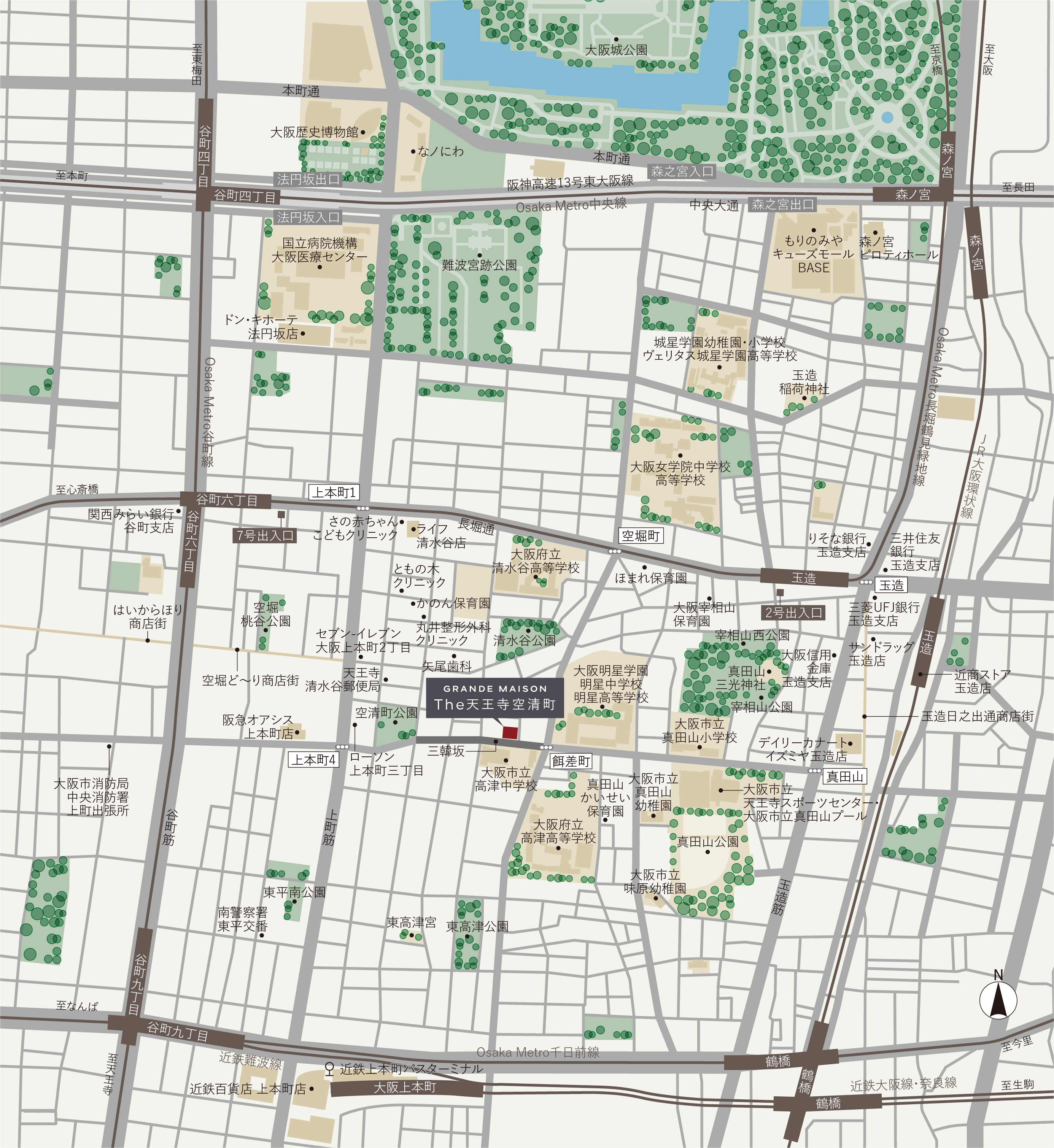 グランドメゾン The 天王寺空清町：案内図