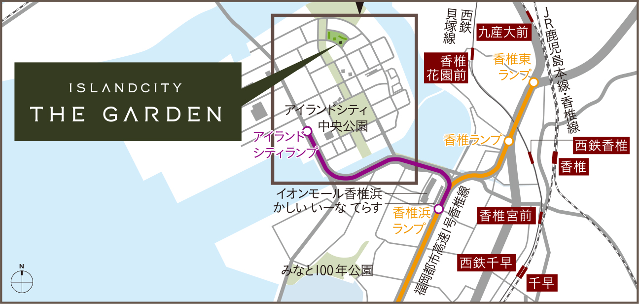 ISLANDCITY THE GARDEN Residence-II：案内図