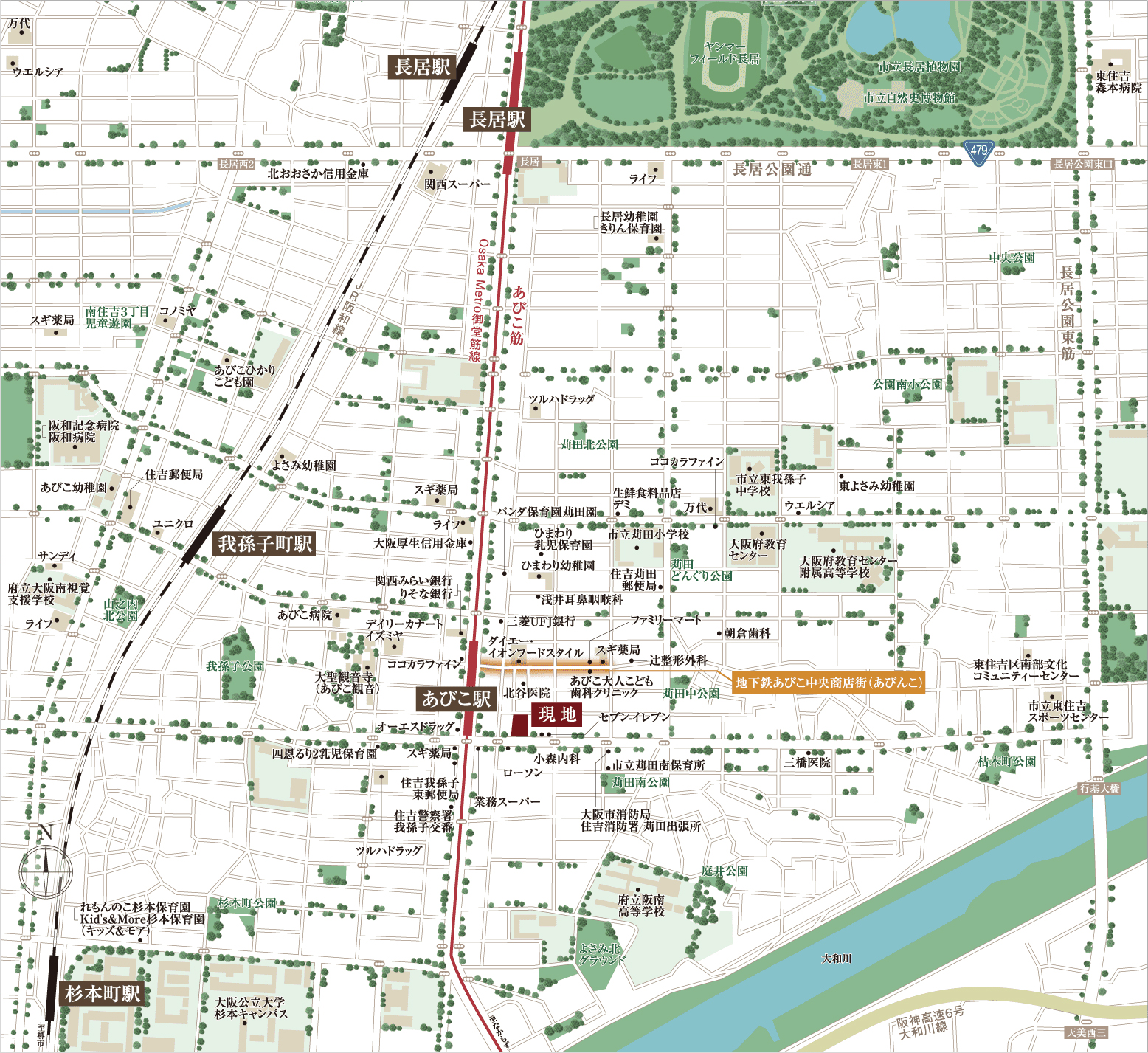 ローレルコートあびこBAUS：案内図