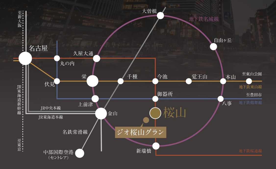ジオ桜山グラン 駅へ3分。都心へ直結。