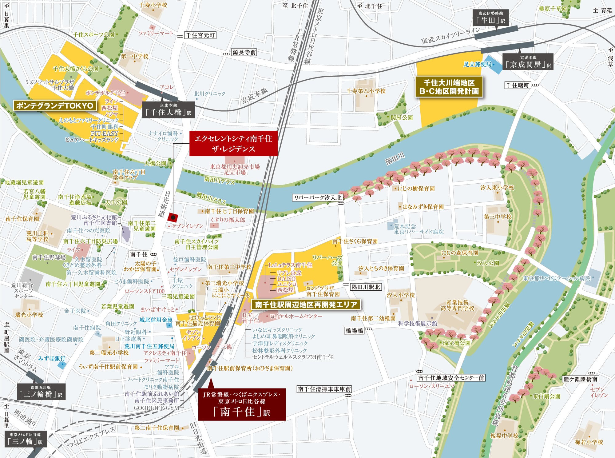 エクセレントシティ南千住ザ・レジデンス：案内図