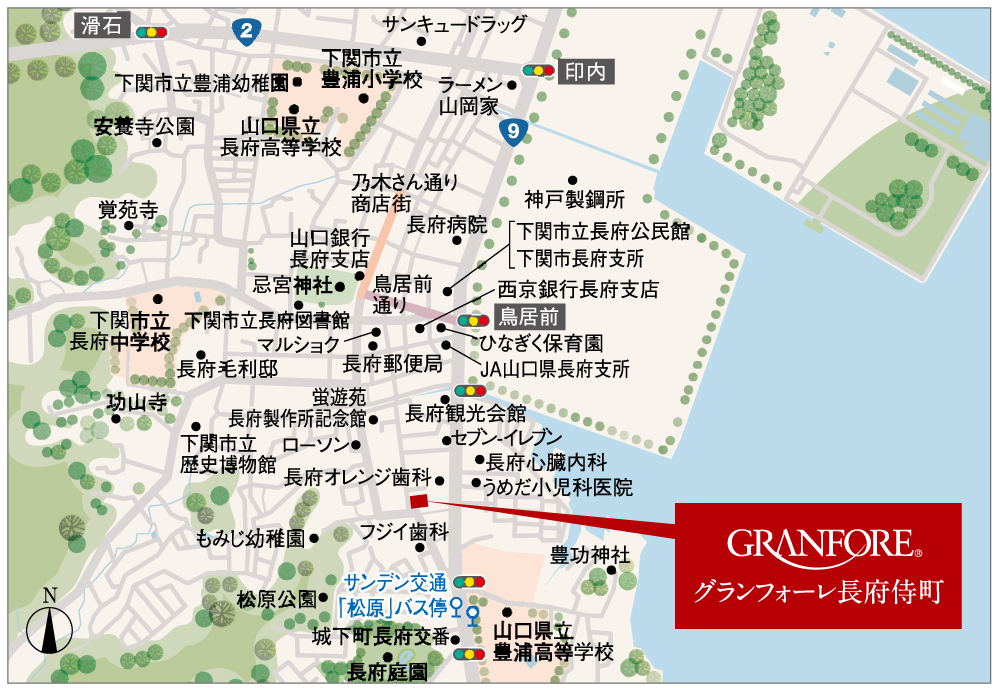 グランフォーレ長府侍町：モデルルーム地図