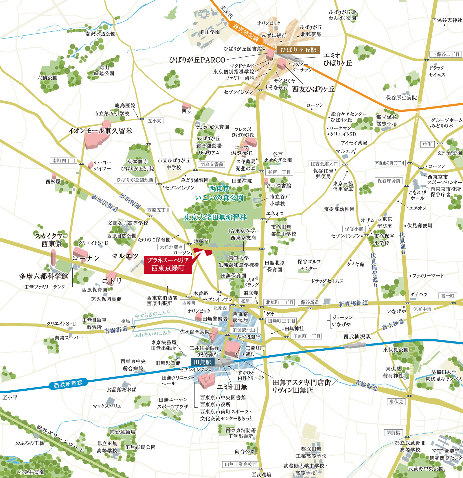 プラネスーペリア西東京緑町：案内図