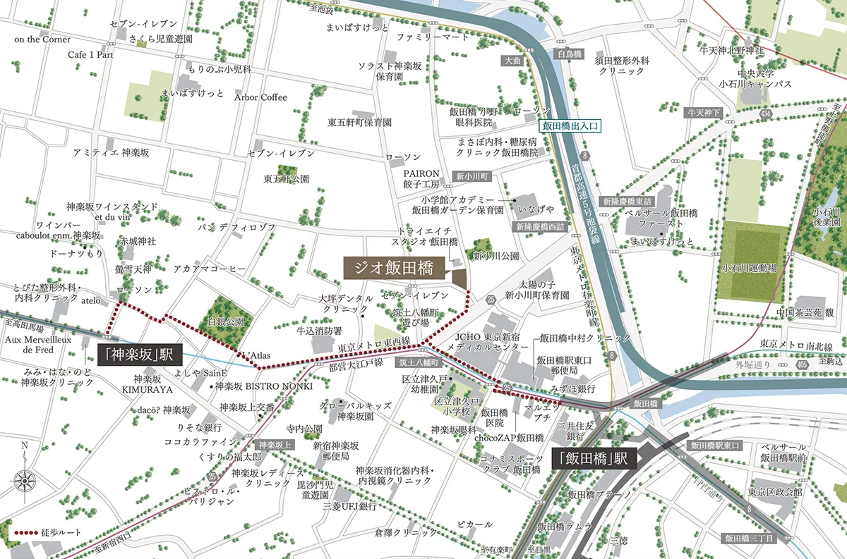 ジオ飯田橋：案内図