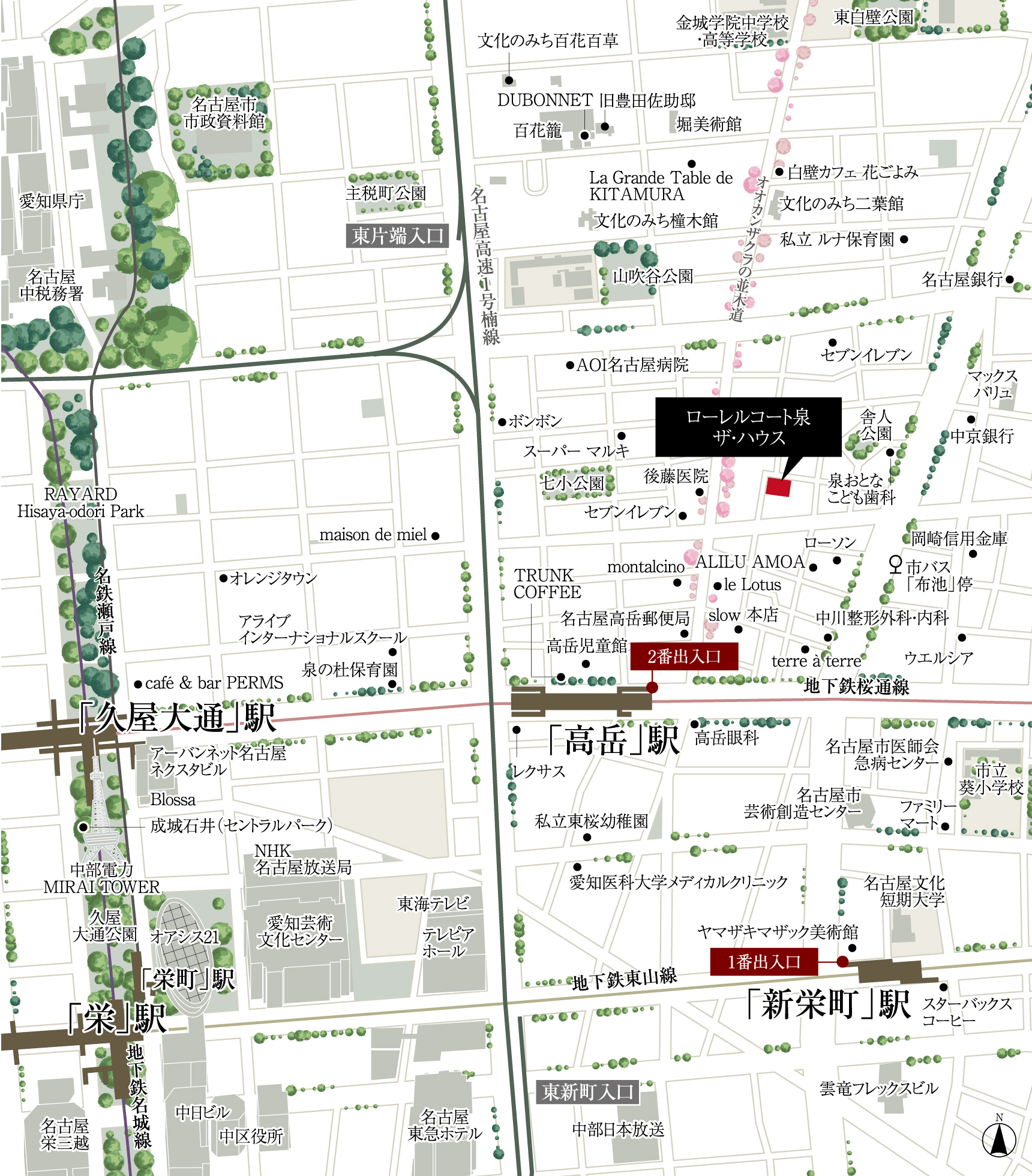 ローレルコート泉ザ・ハウス：案内図