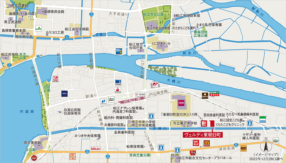 ヴェルディ東朝日町：案内図