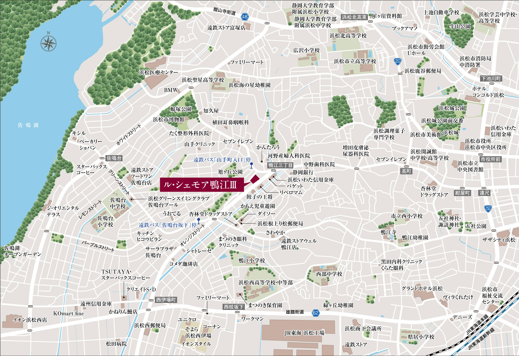 ル・シェモア鴨江III：案内図