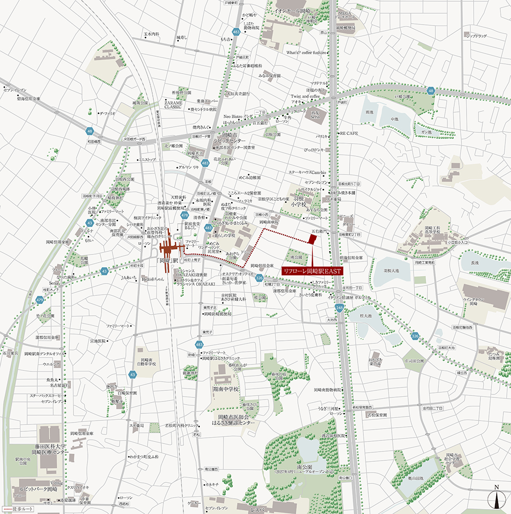 リフローレ岡崎駅EAST：案内図