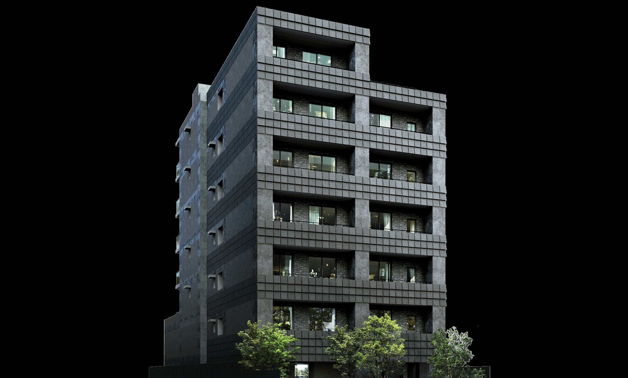 イノベイシア六番町 江戸屋敷の瓦屋根を想起させる佇まい。