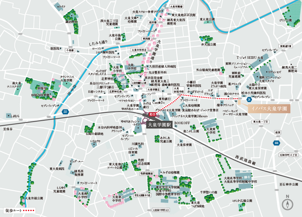 イノバス大泉学園：案内図