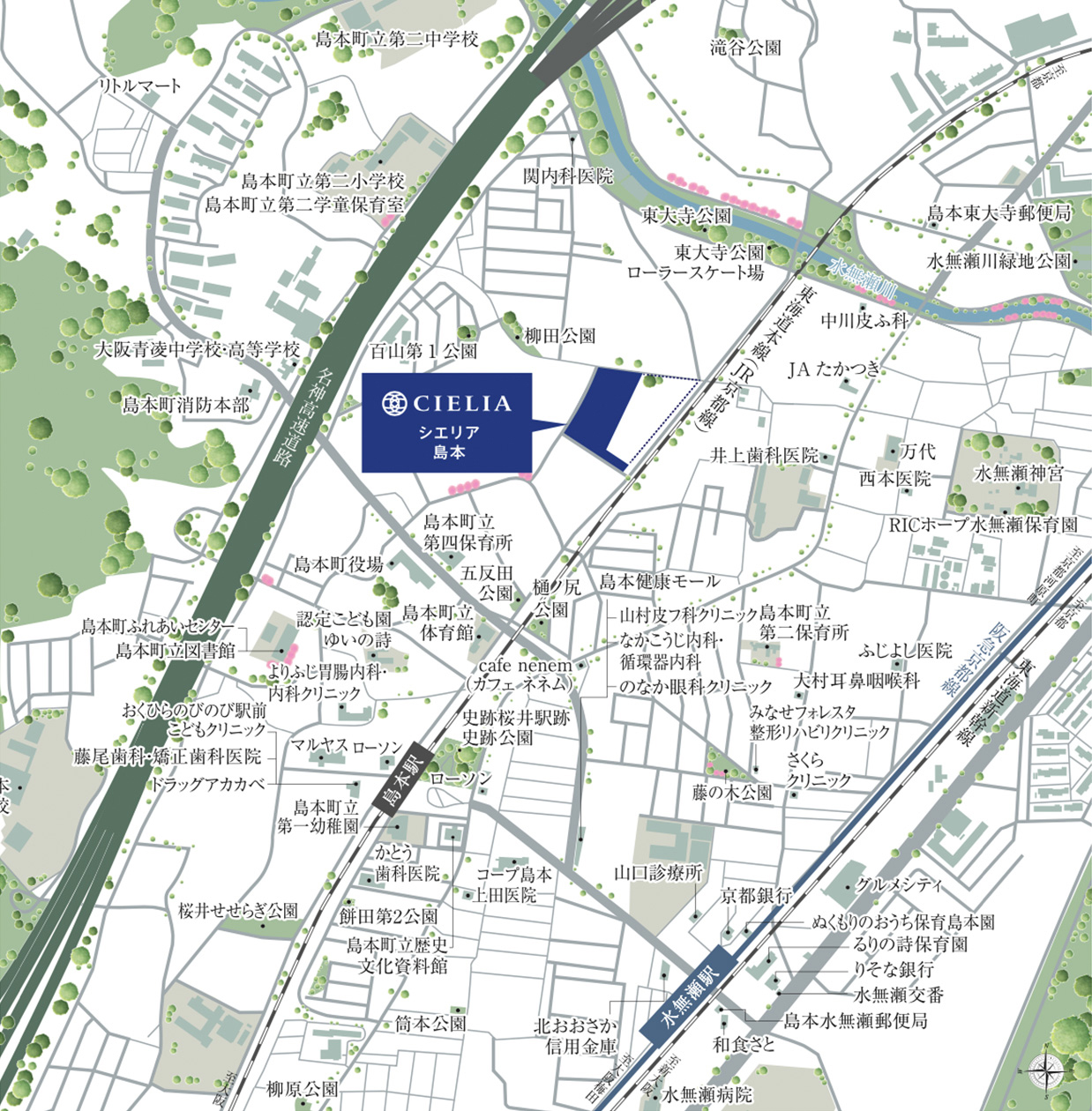 シエリア島本：案内図