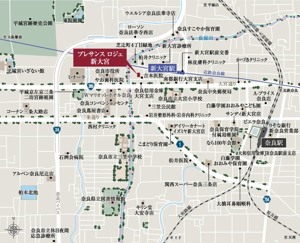プレサンス ロジェ 新大宮：案内図