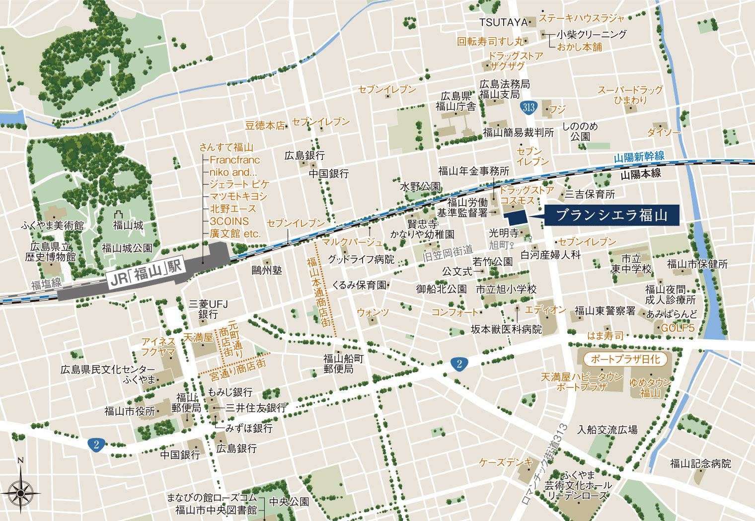 ブランシエラ福山：案内図