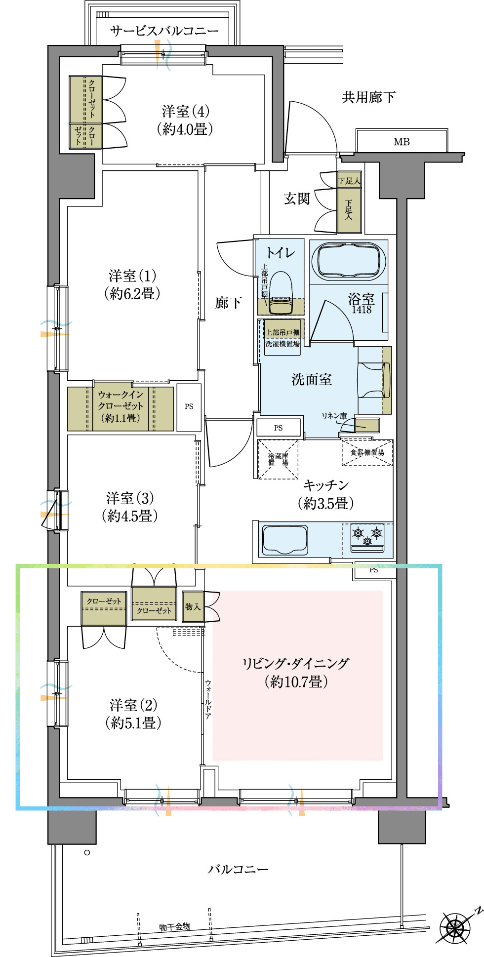 グレーシア南万騎が原マークス 80平米超・4LDKプランで叶える、テレワークや多趣味に応える自由な暮らし
