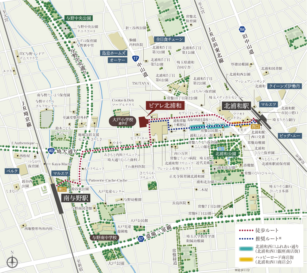 ビアレ北浦和：案内図