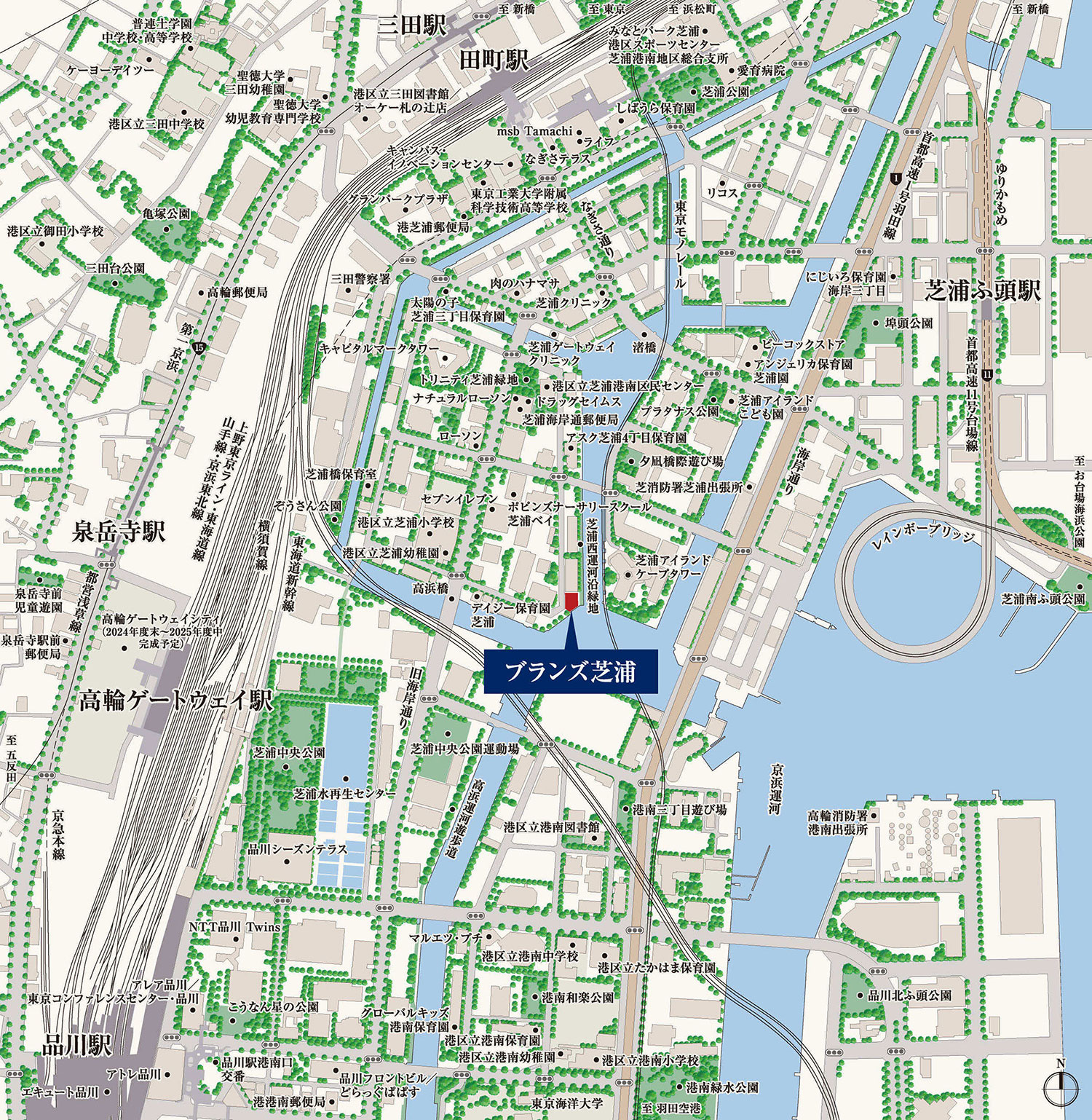 ブランズ芝浦：案内図