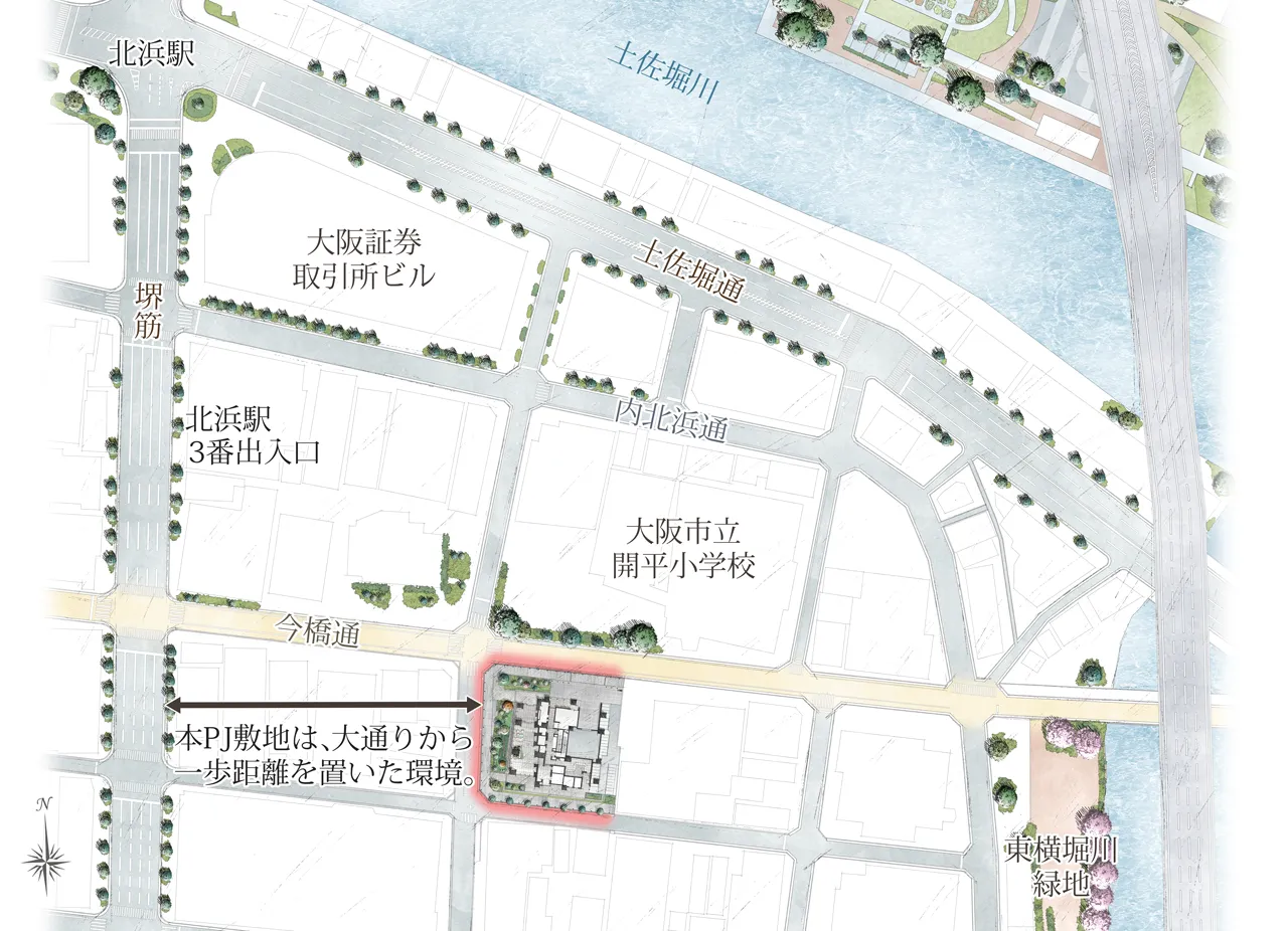 Brillia Tower 北浜 北浜らしい街並みを日常に