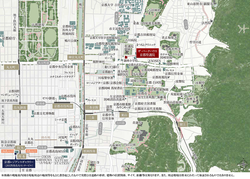 ザ・パークハウス 京都聖護院：案内図