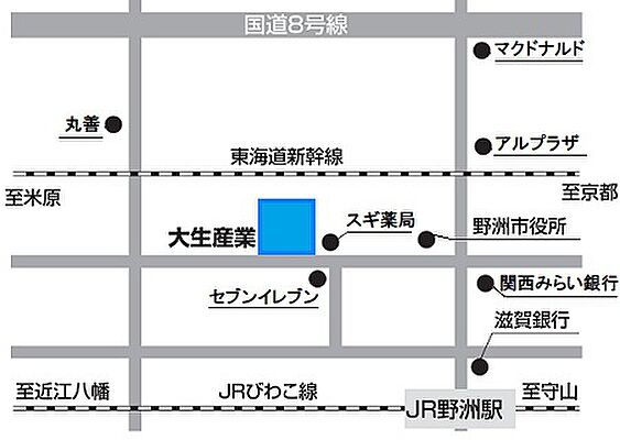 株式会社 大生産業 の周辺地図