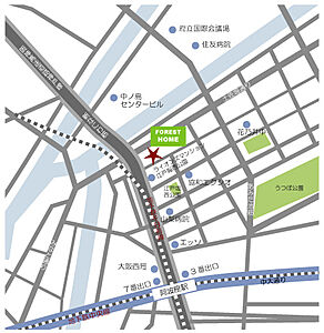 有限会社フォレストホーム住販 本店の周辺地図