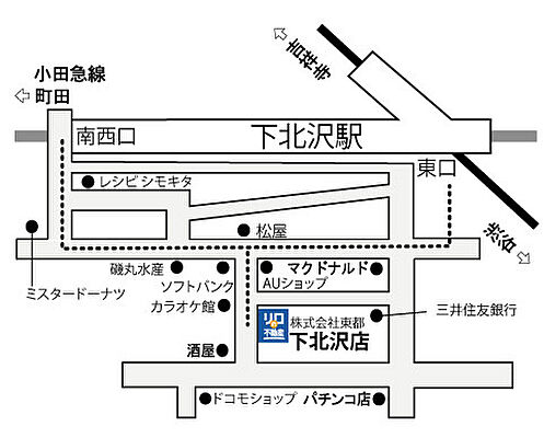 リロの不動産  株式会社東都  下北沢店の周辺地図