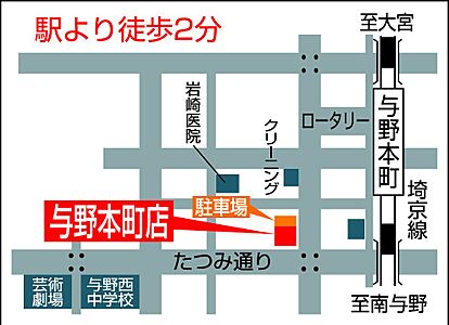 株式会社ベストセレクト 与野本町店の周辺地図