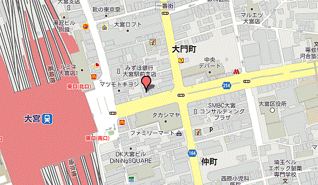 有限会社ヒロックス 大宮東口店の周辺地図