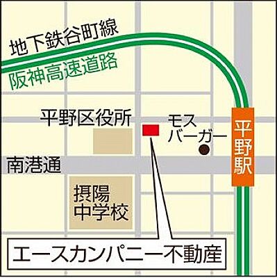 エースカンパニー不動産株式会社の周辺地図