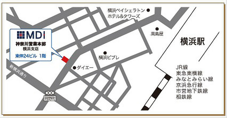 株式会社アーキテクト・ディベロッパー 横浜支店の周辺地図