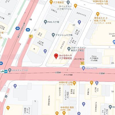 みんなのへや八丁堀駅前店 株式会社LotusLinkの周辺地図