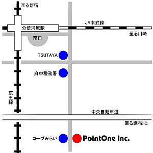 有限会社ポイントワンの周辺地図
