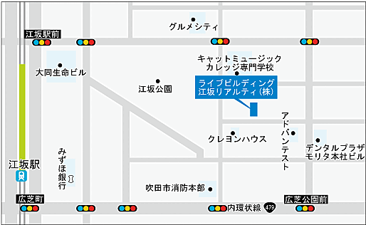 江坂リアルティ株式会社の周辺地図
