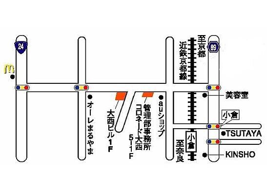 シティタウンズの周辺地図