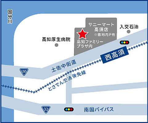 ハウスドゥ 高知葛島 株式会社giveの周辺地図