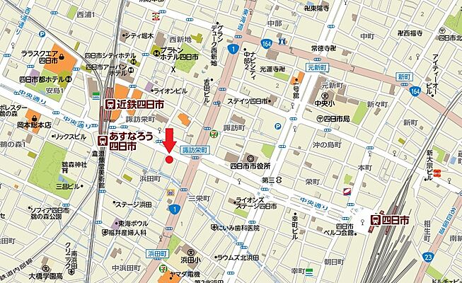 三交不動産株式会社　四日市営業所の周辺地図