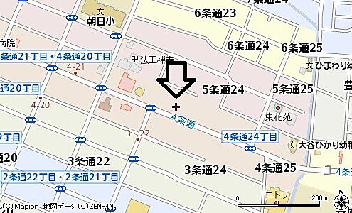 株式会社常口アトム　旭川豊岡店の周辺地図