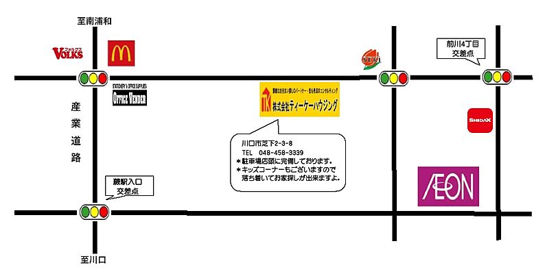 株式会社ティーケーハウジング 本店の周辺地図