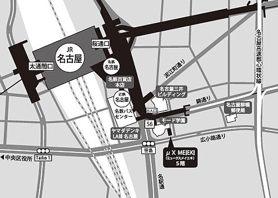 株式会社タウンハウジング東海　タウンハウジング名古屋駅前店の周辺地図