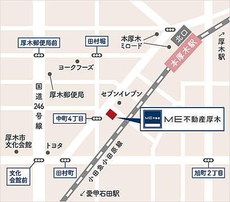 ME不動産神奈川株式会社の周辺地図