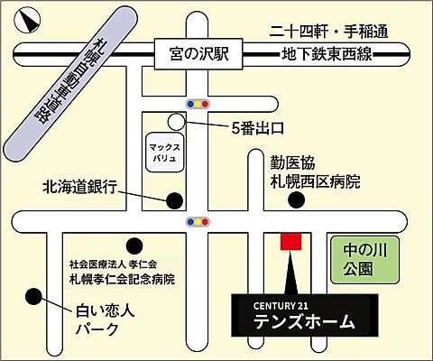 センチュリー21 株式会社テンズホームの周辺地図