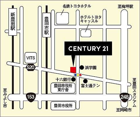 センチュリー21 株式会社ディーエヌオーの周辺地図